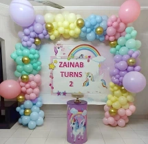 birthday Pastel Rainbow Theme Decor with Flex